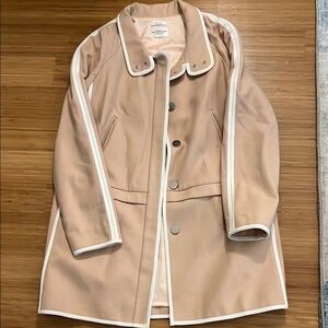 Club Monaco Italian Wool Coat with White Trim